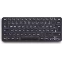 Perixx PERIBOARD-732B DE Mini teclado inalámbrico con retroiluminación, negro