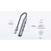 Unitek H1208A hub USB-A, 4 puertos (1x USB-A 5 Gbps, 3x USB-A 2.0), aluminio, plateado