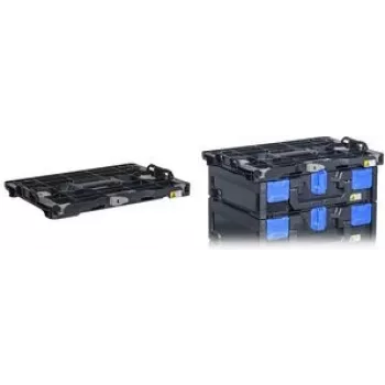 Placa adaptadora allit EuroPlus HybridPlate de plástico ABS, negra – multiadaptador compatible con sistemas EuroPlus