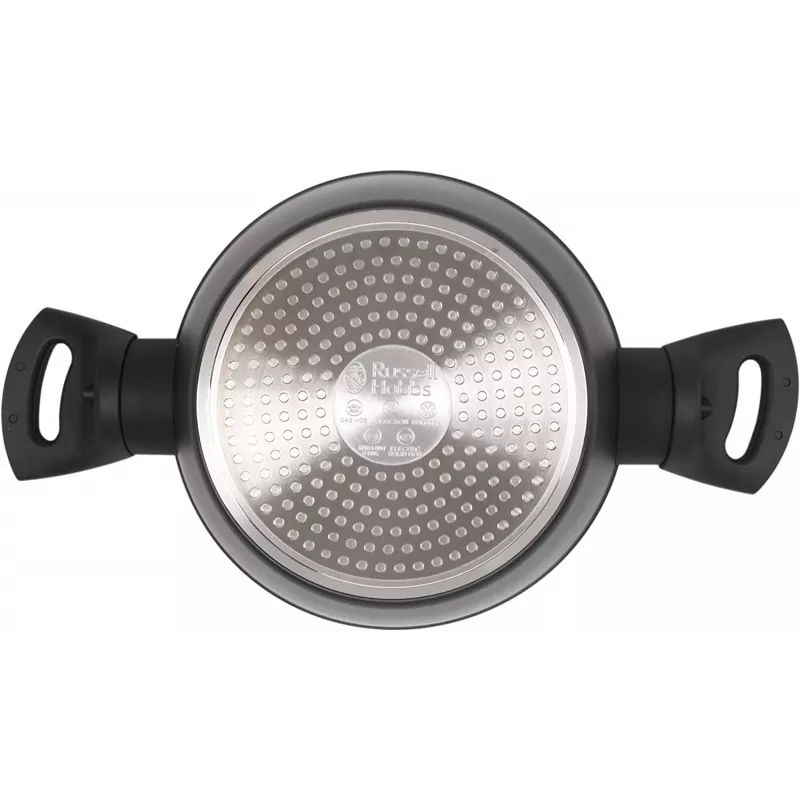 Olla Russell Hobbs RH01669BEU7 20 cm, negra, interior de acero inoxidable