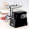 Picadora de carne eléctrica Maestro MR-854, 1500 W, 2 velocidades, 3 discos perforados, accesorio para embutidos, negra
