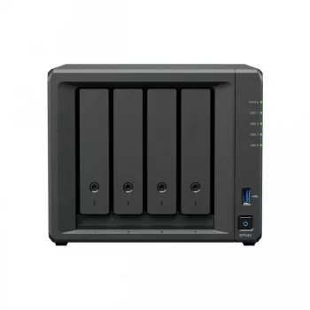 NAS sobremesa SYNOLOGY DP340 con CPU R1600, 16 GB RAM, 32 TB HDD, 4 bahías, soporte RAID, negro