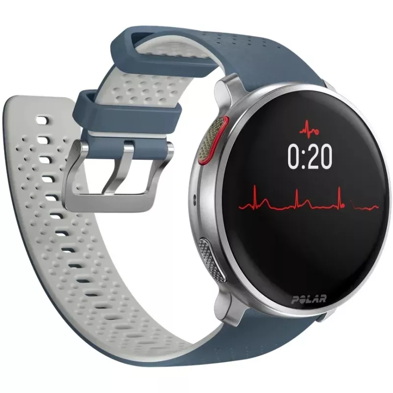Polar Vantage V3 - Aluminio - Reloj deportivo con correa - Silicona - Pantalla 3,5 cm (1,39 inch) - 32 GB - Bluetooth - 57 g - azul cielo (900108892)