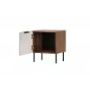 Mesita de noche Cama Meble ALMERA 50x42x44 cm, 2 uds., nogal/cashmere, MDF y aglomerado