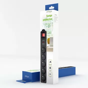 EnerGenie SPF5-C-5 Protector de sobretensión 5 tomas AC 250 V 1,5 m negro