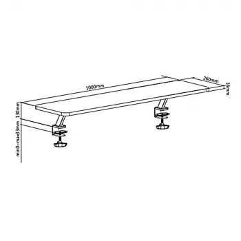 Estante de mesa para monitor Ergooffice.eu ER-409, fijación con tornillos, compatible con 13