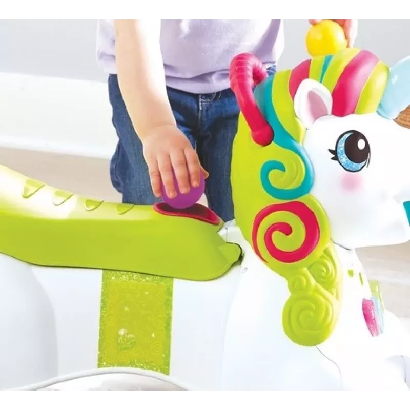 Vehículo montable, Pusher 3en1 - Unicornio