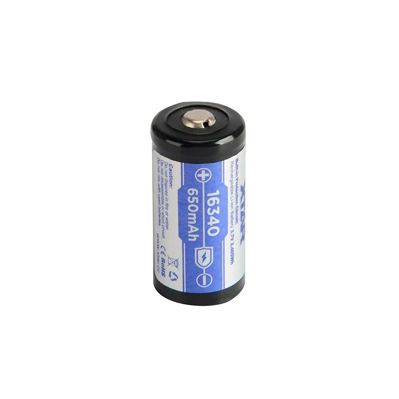XTAR 16340 (R-CR123) batería recargable Li-ion 3,7 V 650 mAh, protegida