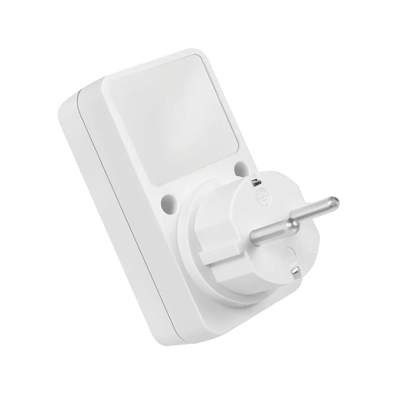 LogiLink PA0263 Adaptador de enchufe con sensor crepuscular, blanco, tipo F