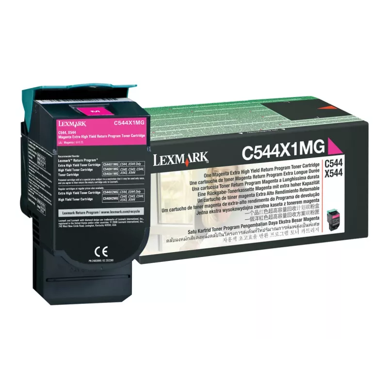 Lexmark C544X1MG cartucho de tóner para C544/C546/X544/X546/X548, magenta, 4000 páginas