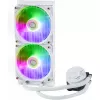 Kit de refrigeración líquida Cooler Master MasterLiquid 240L Core ARGB blanco — radiador de 240 mm, ventilador de 120 mm, compatible con LGA1700/AM5/AM4 y zócalos anteriores