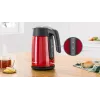 Hervidor eléctrico Bosch TWK7L464 – capacidad 1,7 L, 2400 W, rojo, carcasa de plástico