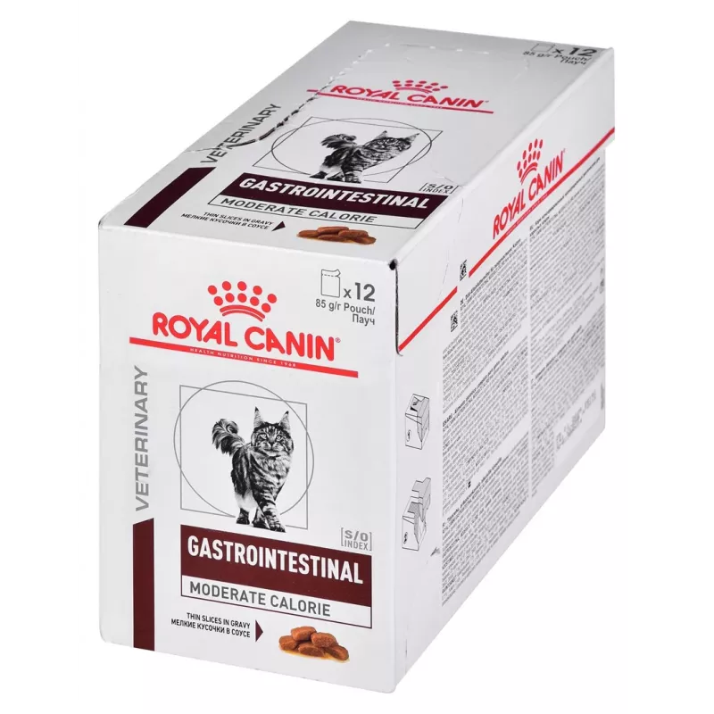 Royal Canin Gastrointestinal Moderate Calorie alimento húmedo para gatos, 12 x 85 g