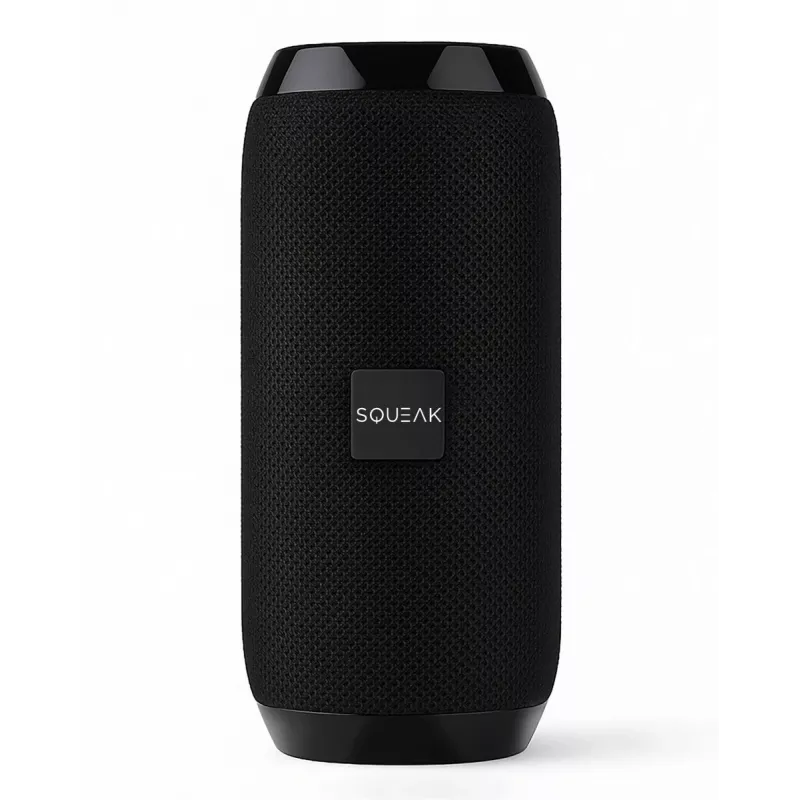 Altavoz estéreo Bluetooth portátil SQUEAK SQ1008 — 14W RMS, Bluetooth 5.3, 1200 mAh, IPX4, FM, LED, AUX, USB
