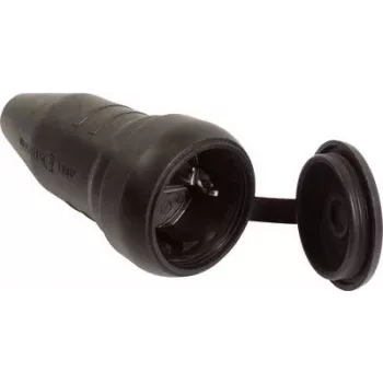 as - Schwabe 60419 conector hembra de acoplamiento con toma de tierra 230 V negro IP44 (60419)