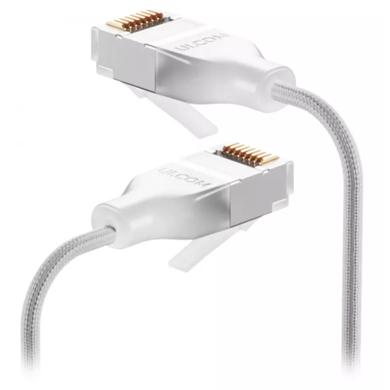 Cable de red Ubiquiti UACC-Cable-Patch-EL-C6A-0.3M-W RJ-45 Cat6a 0,3 m transparente blanco