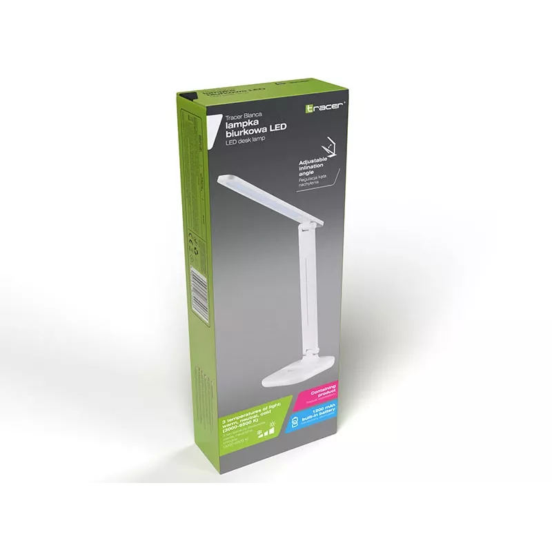 Lámpara de escritorio LED Tracer Blanca