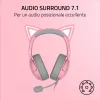 Razer Kraken Kitty V2 RZ04-04730200-R3M1 auriculares gaming con cable, USB-A, micrófono, drivers de 40 mm, Quartz Pink