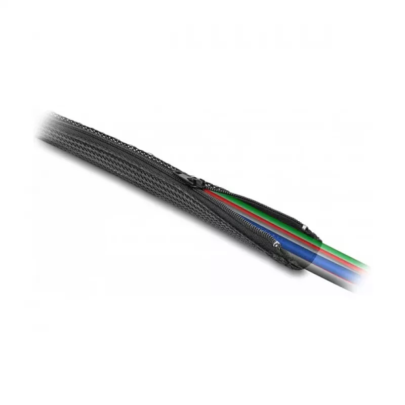 Malla trenzada DeLOCK 3 m x 50 mm negro resistente al calor