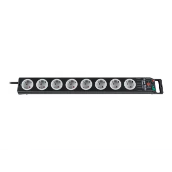 Alargador de corriente Brennenstuhl 1153380118 2,5 m 8 tomas AC Negro Gris