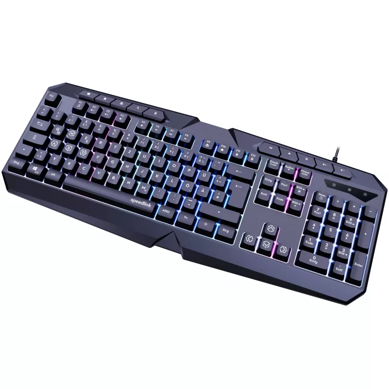 Teclado SPEEDLINK LUDICIUM Gaming USB QWERTZ alemán negro
