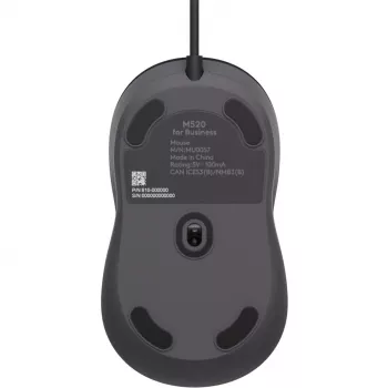 Logitech Signature Wired M520 for Business ratón óptico con cable USB-C Plug-and-Play Windows/Mac/Chrome/PC/portátiles - Graphite