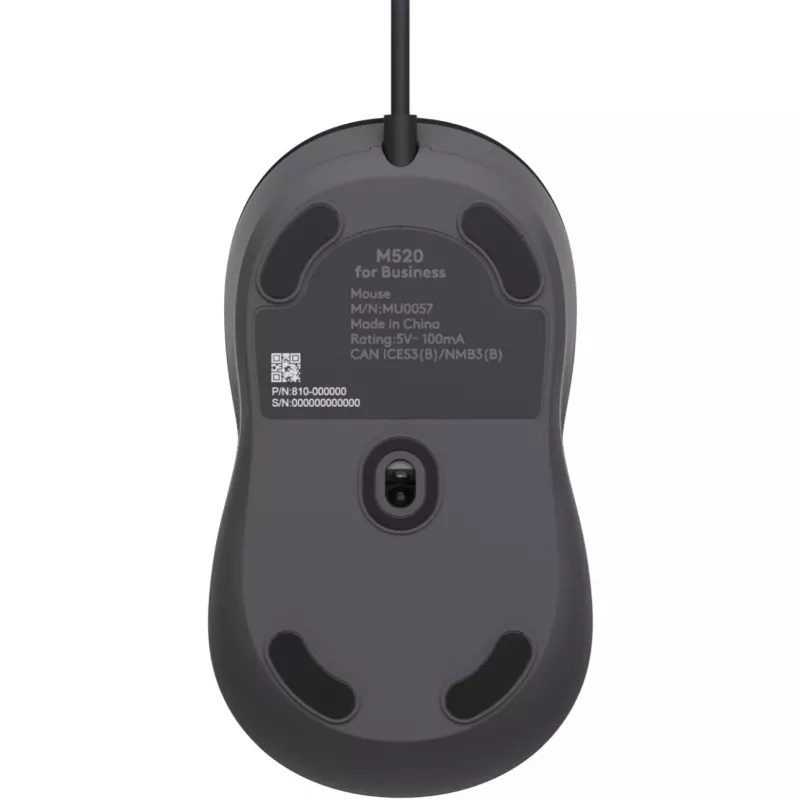 Logitech Signature Wired M520 for Business ratón óptico con cable USB-C Plug-and-Play Windows/Mac/Chrome/PC/portátiles - Graphite