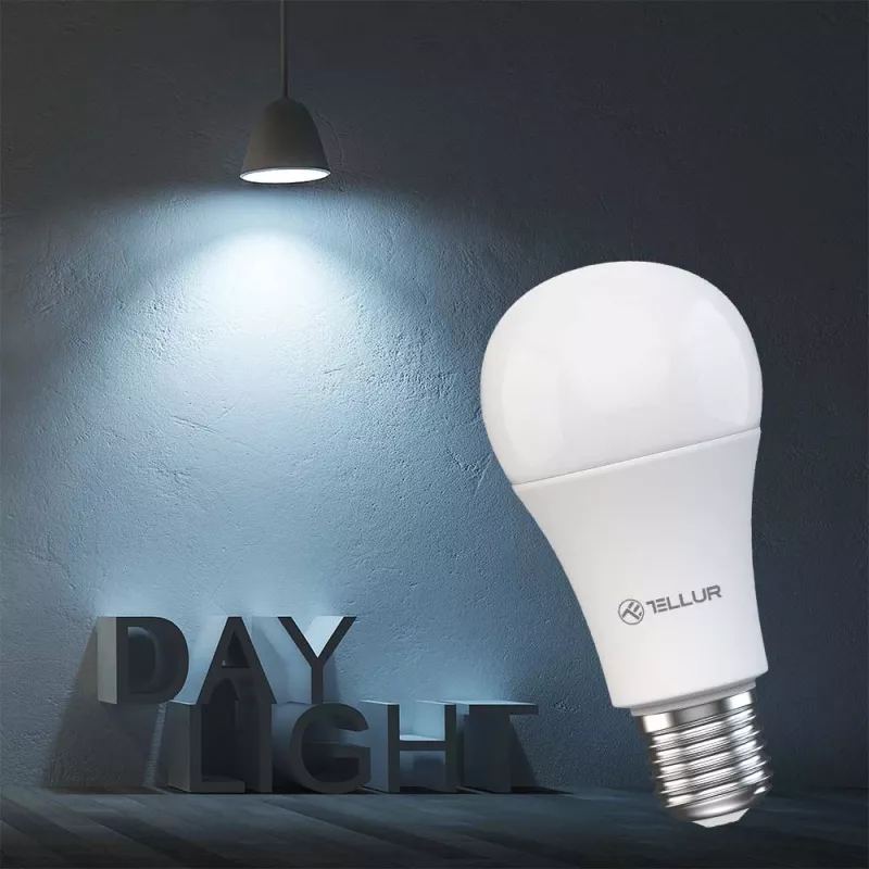Bombilla Smart WiFi Tellur TLL331331 9W blanca cálida regulable — luz cálida ajustable, control Wi‑Fi