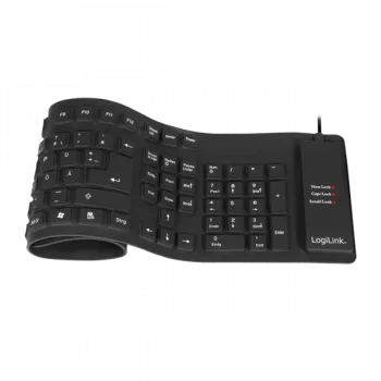 Teclado LogiLink ID0019A universal USB QWERTZ alemán negro
