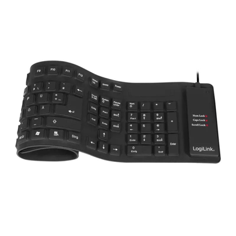 Teclado LogiLink ID0019A universal USB QWERTZ alemán negro