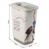 Recipiente de plástico hermético rotho Cody beige 25 L — almacenamiento de pienso, 463×330×250 mm, 3 kg