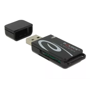 Lector de tarjetas DeLOCK Mini USB 2.0 con ranura SD y micro-SD