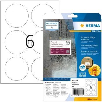 Etiquetas autoadhesivas para impresora HERMA Signs A4 Ø 85 mm