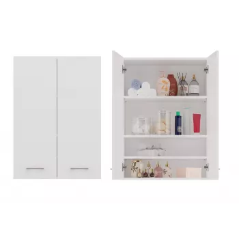 Armario de baño Topeshop POLA MINI DD blanco blanco