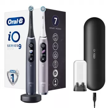 Cepillo de dientes Oral-B iO Series 9 Duo 2 uds. negro ónix/cuarzo rosa