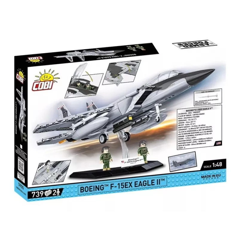 Bloques de construcción Cobi Boeing F-15EX Eagle II set de modelo COIB-5900, kit de escala coleccionable