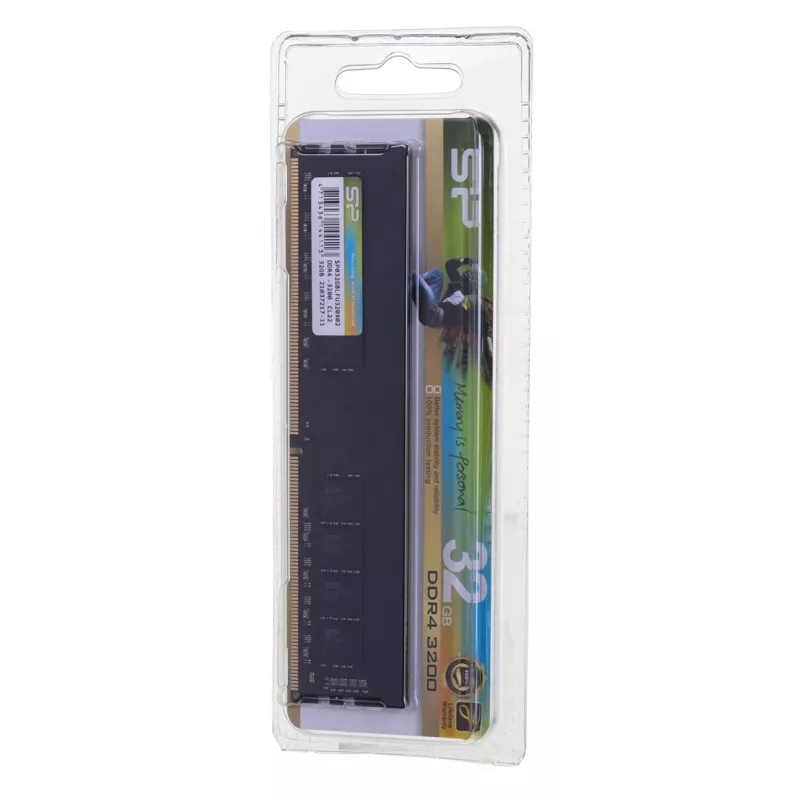 SILICON POWER DDR4 UDIMM memoria RAM 3200 MHz CL22 32 GB (SP032GBLFU320X02) negro
