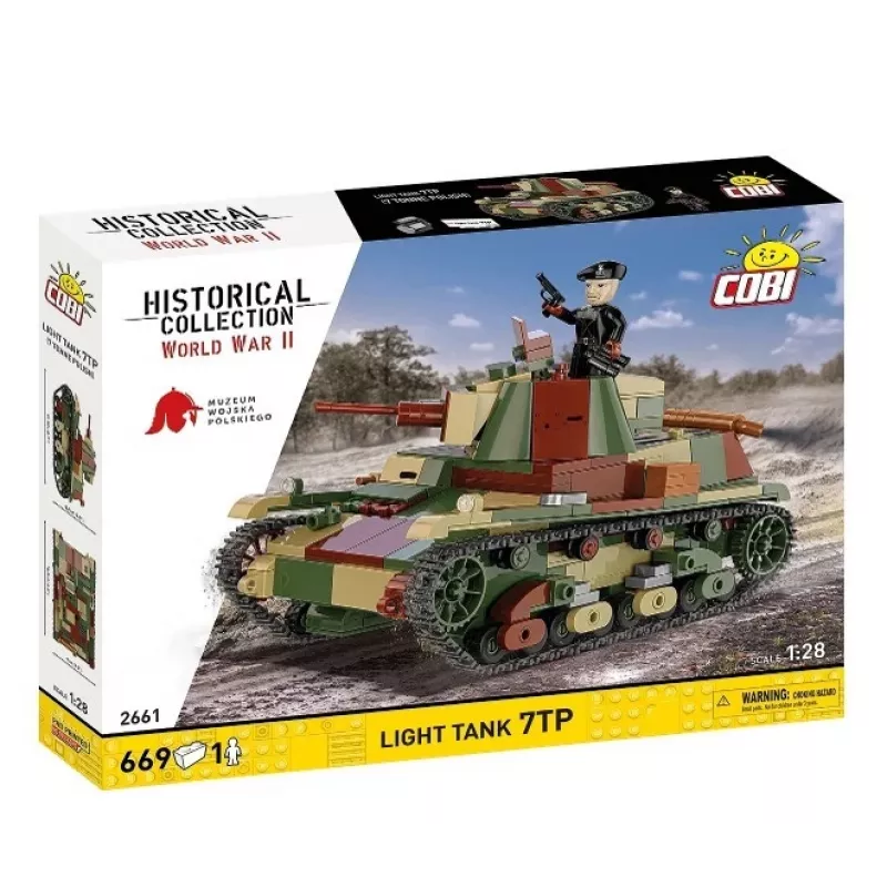 Bloques de construcción Cobi Tanque ligero 7TP modelo, 669 piezas, COBI-2661