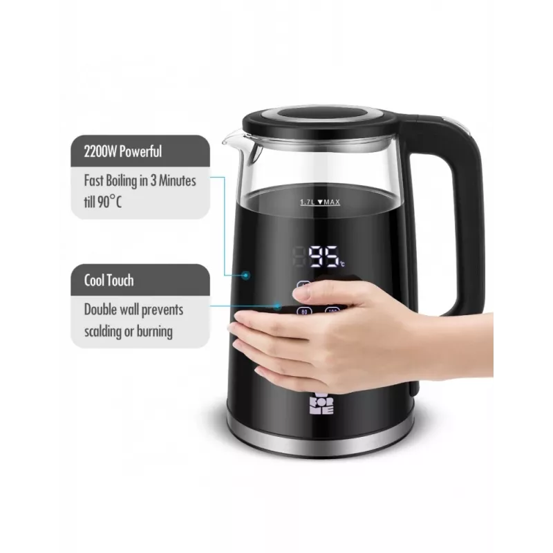 Hervidor eléctrico Forme FKG-4017 1,7L 2200W negro