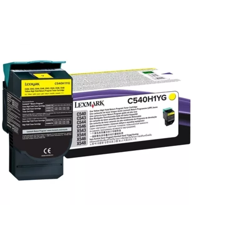Lexmark C540H1YG cartucho de tóner, amarillo, 2000 páginas