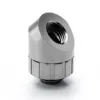 BitsPower Artemis – racor giratorio de 45°, acodado – gris platino