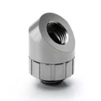 BitsPower Artemis – racor giratorio de 45°, acodado – gris platino