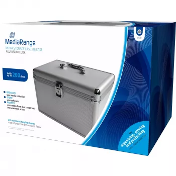 Caja MediaRange BOX75 para 200 discos plateado