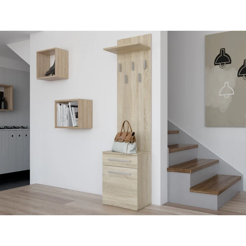 Topeshop DUO WIESZAK SONOMA perchero roble