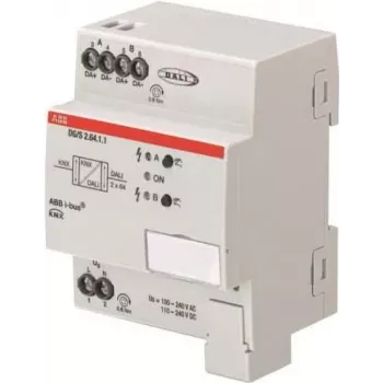 Pasarela DALI Basic ABB DG/S2.64.1.1, interfaz de 2 canales para control DALI