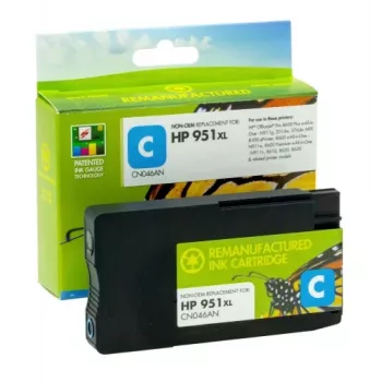 Compatible Static-Control Hewlett-Packard 951XL (CN046AE) chip nuevo, cian, 1500 páginas