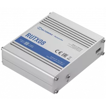 Router con cable Teltonika RUTX08 Gigabit Ethernet acero inoxidable