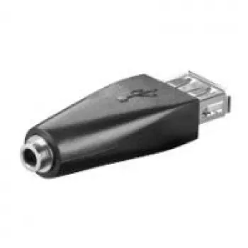 Wentronic Goobay Adaptador USB 2.0 Hi-Speed - conector hembra USB 2.0 (Type-A) > conector hembra jack 3,5 mm (3 polos, estéreo) (93982)