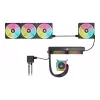 Corsair CO-9051001-WW iCUE LINK QX120 RGB ventilador de caja, 120 mm, PWM, con sensor de temperatura, negro