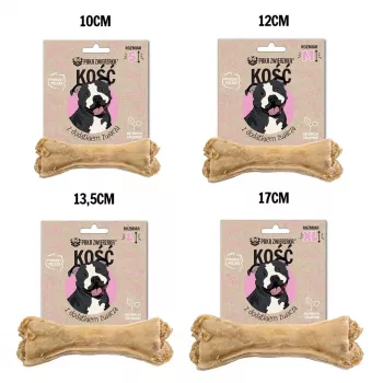 Hueso snack para perros PAKA ZWIERZAKA M 12 cm, 55 g — con panza, sin cereales, hipoalergénico